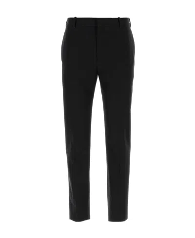 Alexander Mcqueen Black Wool Trousers In Black