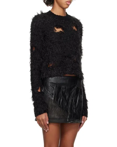 Acne Studios Cut-out Wool Jumper In Black