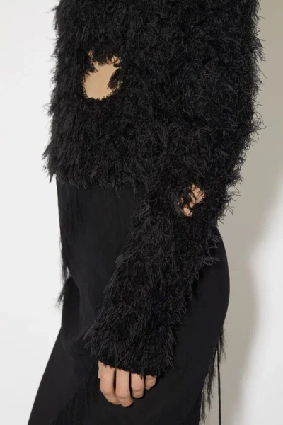 Acne Studios Cut-out Wool Jumper In Black