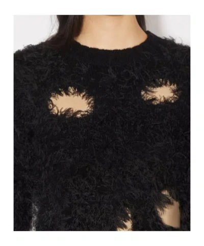 Acne Studios Cut-out Wool Jumper In Black