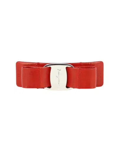 Ferragamo Bow Clip Hair Accessory In Orange