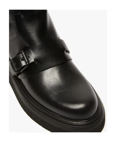 Max Mara Round-head Short Boots In Black