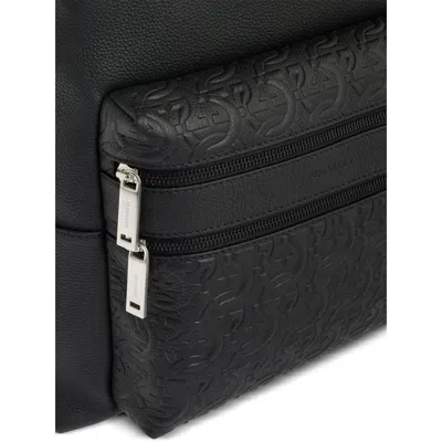 Ferragamo Top Handle Backpack In Black