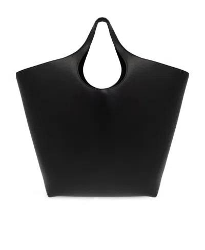 Balenciaga Black Leather Large Mary-kate Shopping Bag In Black