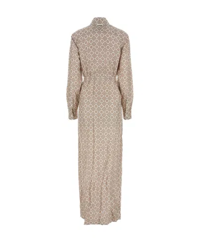 Prada Geometric-print Maxi Shirt Dress In Multi