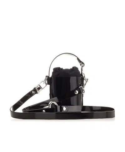 Vivienne Westwood Black Leather Daisy Bucket Bag In Black
