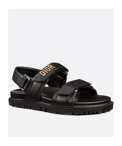 Dior Logo Sandals In Black