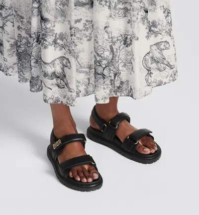 Dior Logo Sandals In Black