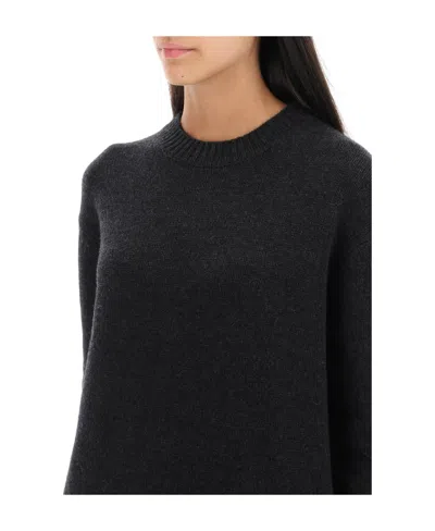 Max Mara Round Neck Sweater In Black