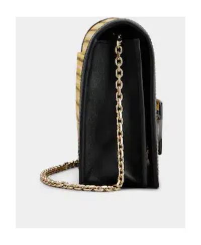 Roger Vivier Structured Tweed Shoulder Bag In Black