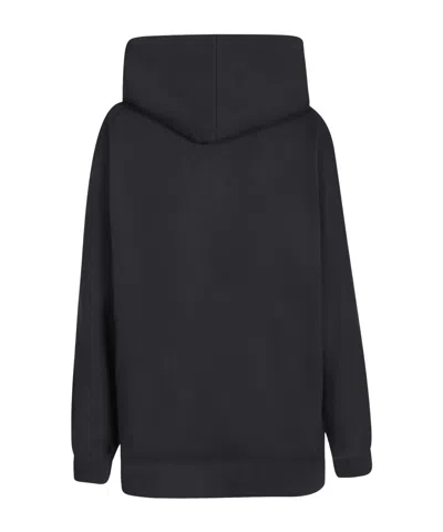 Msgm Black Hooded Sweatshirts In Black