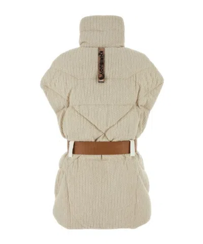 Khrisjoy Piumino New Iconic Smanicato In Maglia Sabbia Donna In Nude