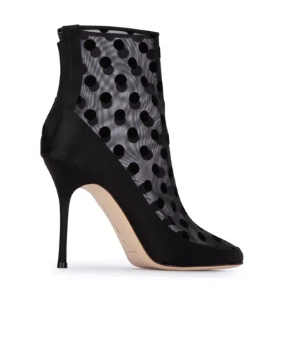 Manolo Blahnik Mukinka Sabio Heeled Ankle Boots In Black
