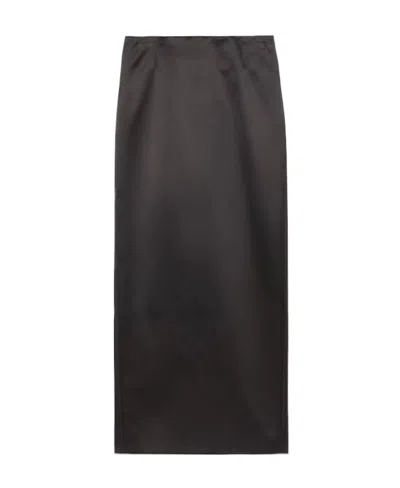 Gucci High-rise Silk Satin Maxi Skirt In Black