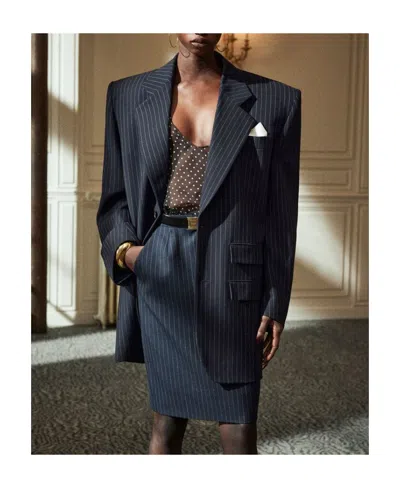 Saint Laurent Polka Dot-print Silk Top In Black