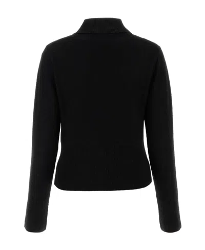 Jil Sander Maglione In Misto Lana Nera Donna In Black
