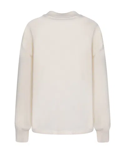 Msgm Roundneck Sweatshirt In White