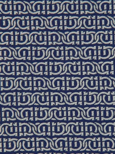 Ferragamo Gancini Silk Jacquard Tie In Black