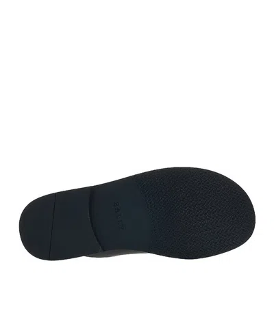 Bally Round Head Flat Slippers In Black