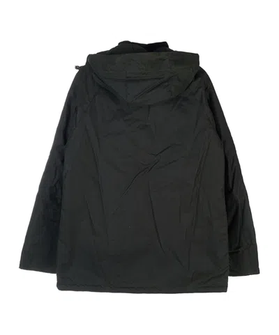 Barbour Waxed-effect Parka Jacket In Black