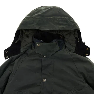Barbour Waxed-effect Parka Jacket In Black
