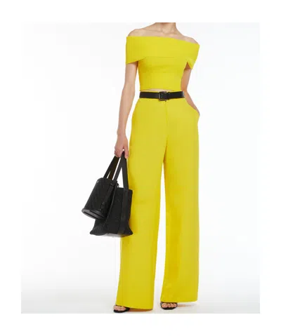 Max Mara Off-the-shoulder Sweater In Yellow