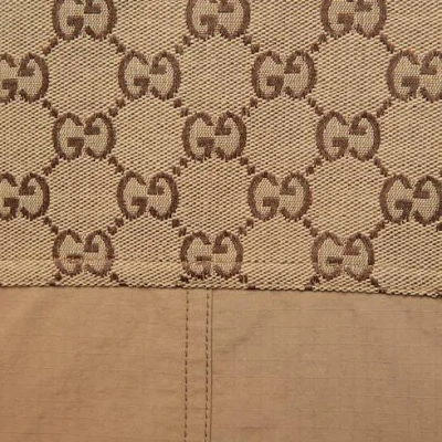 Gucci Gg Hooded Coat In Camel