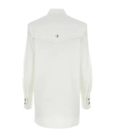 Alessandra Rich Logo Patch Mini Dress In White