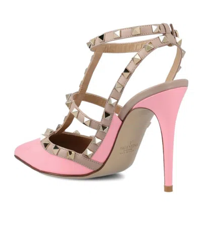 Valentino Garavani Rockstud 100mm Patent-leather Pumps In Nude