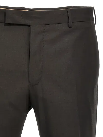 Pt Torino Trousers Tailored Cuffed Hem In Black