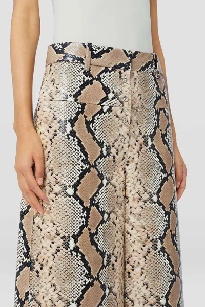 Jil Sander Python-effect Leather Bermuda Shorts In Nude