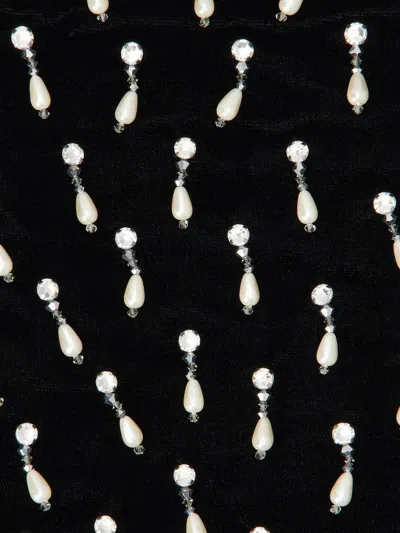 Roger Vivier Beaded Short Vest In Black