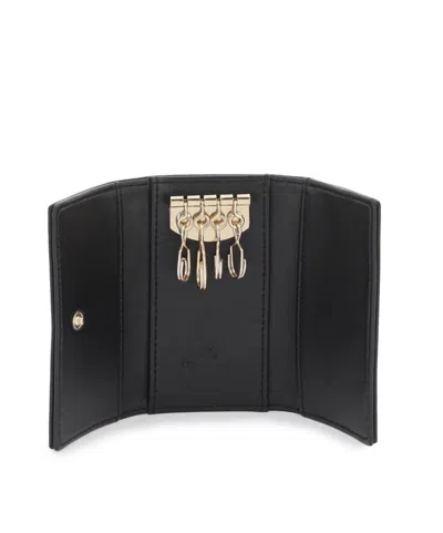 Vivienne Westwood Orb-plaque Keychain Holder In Black