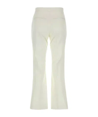 Jil Sander Cotton Trousers With Flared Silhouette And High Waist In Neutral