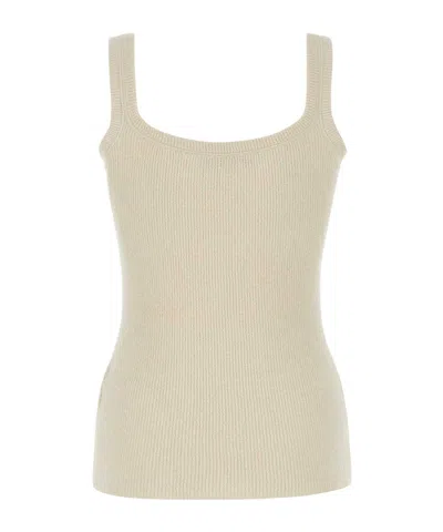Valentino Garavani Sand Silk Tank Top In Neutral