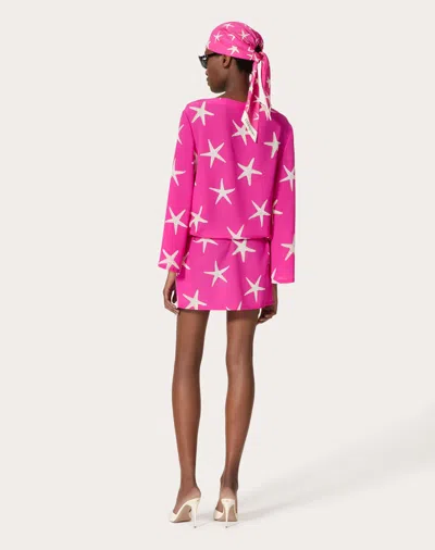 Valentino Starfish Print Mini Dress In Multicolor