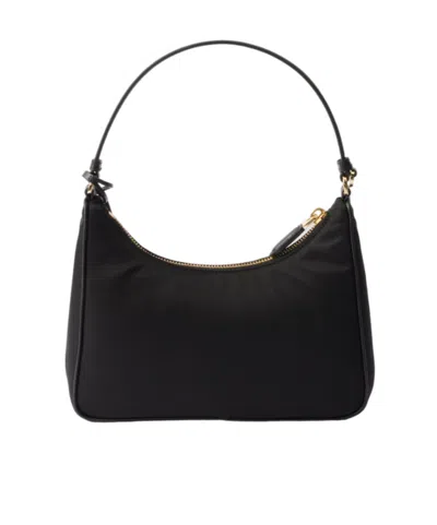 Prada Mini Bag Re-edition 2005 In Re-nylon And Saffiano In Black