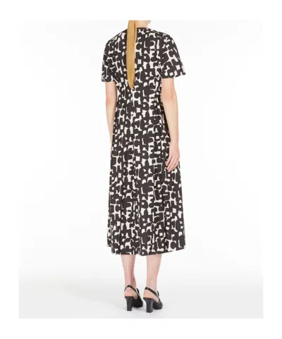 Max Mara Short Sleeve Dress In Black