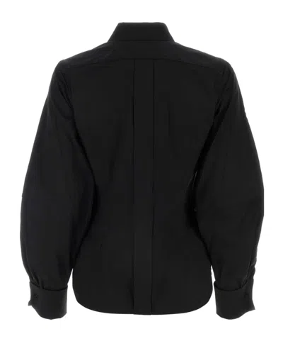 Max Mara Camicia Pagina In Popeline Stretch Nero Donna In Black