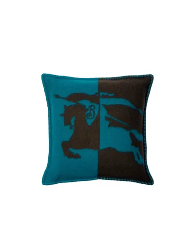 Burberry Ekd Wool Cushion In Kingfisher/comfort