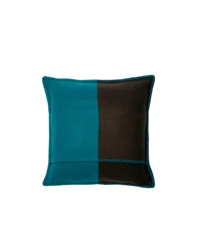 Burberry Ekd Wool Cushion In Kingfisher/comfort