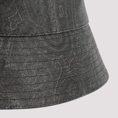 Etro Allover Paisley-printed Bucket Hat In Black