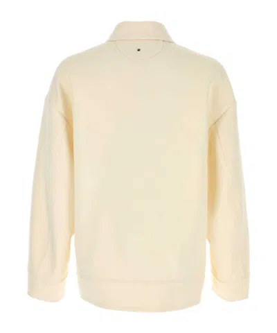 Valentino Garavani Men Ivory Wool Blend Shirt In White