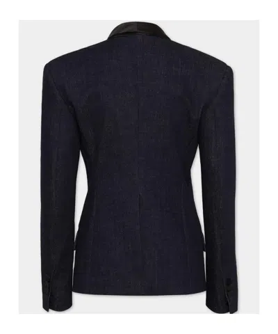 Dsquared2 Shawl-lapels Single-breasted Blazer In Navy