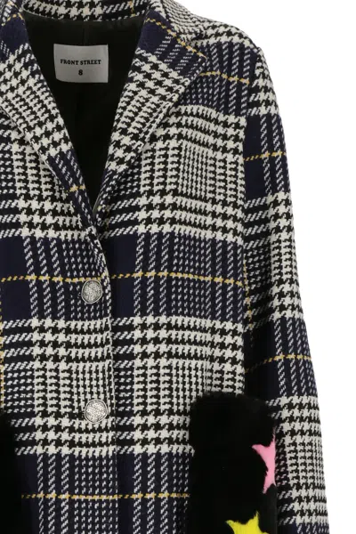 Front Street Long-sleeved Coat In Black