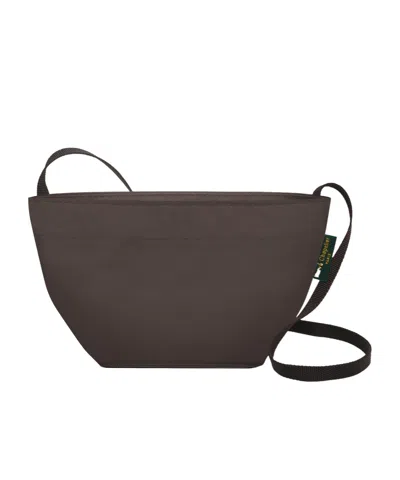Herve Chapelier Zippered Crossbody Bag In Moka