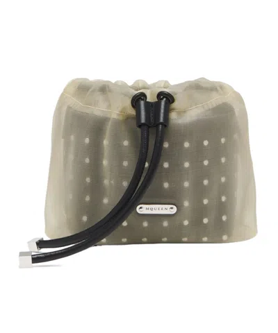 Alexander Mcqueen Women Two-tone Leather And Tulle Nebula Crossbody Bag In Multicoloured