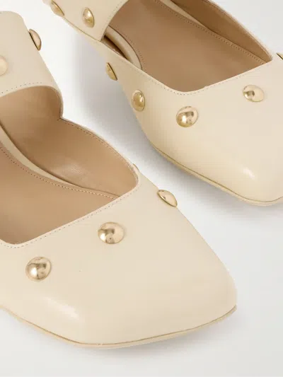 Chloé Chloe Ivory Leather Jade Sabot In White