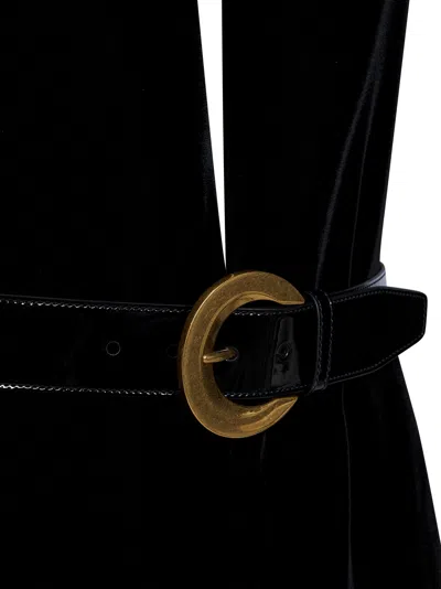 Tom Ford Halterneck Belted Jumpsuit In Black