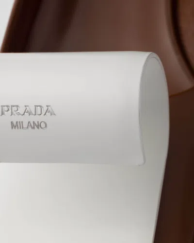 Prada Two-tone Leather Pumps In Brown